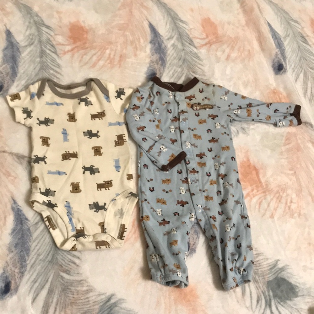 Newborn onsie and matching jumpsuit